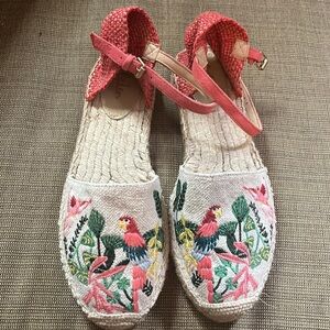 Boden embroidery espadrilles size 38 EU, never worn